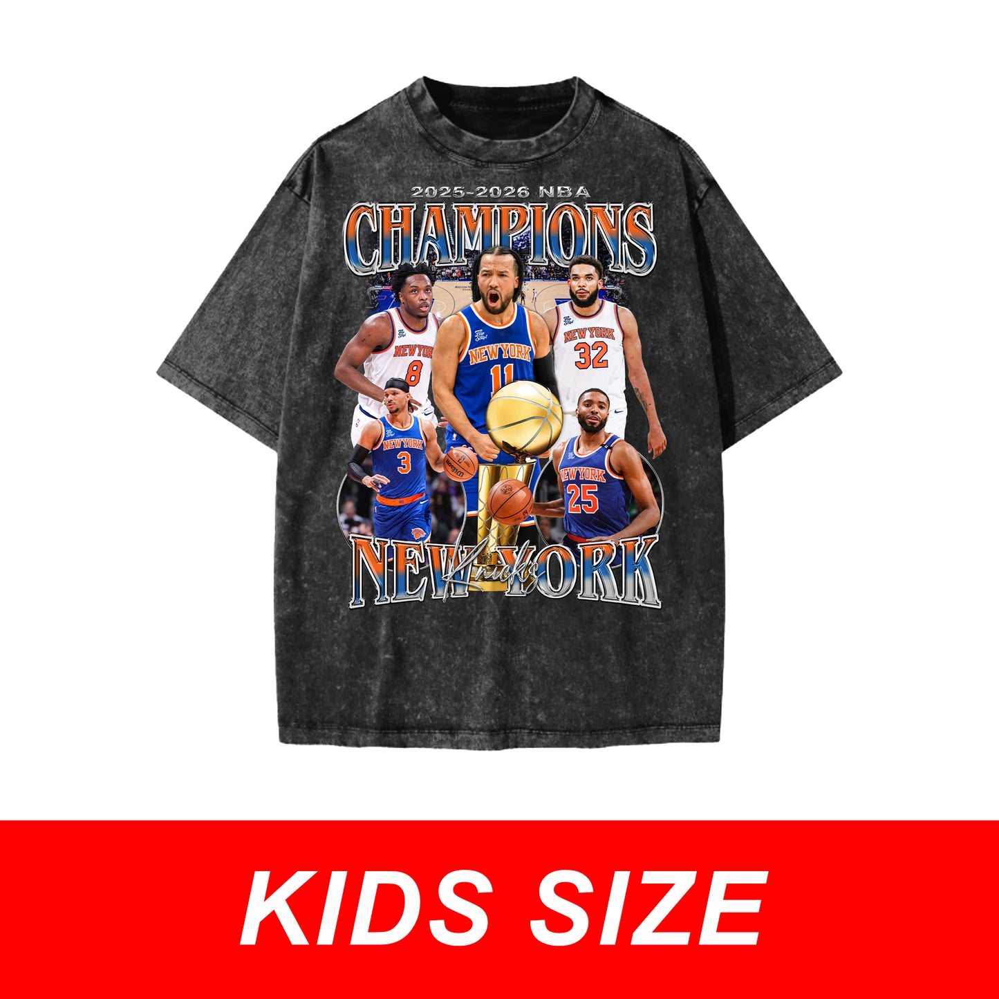 KIDS 2025-26 Knicks NBA Champions Vintage Graphic Tee