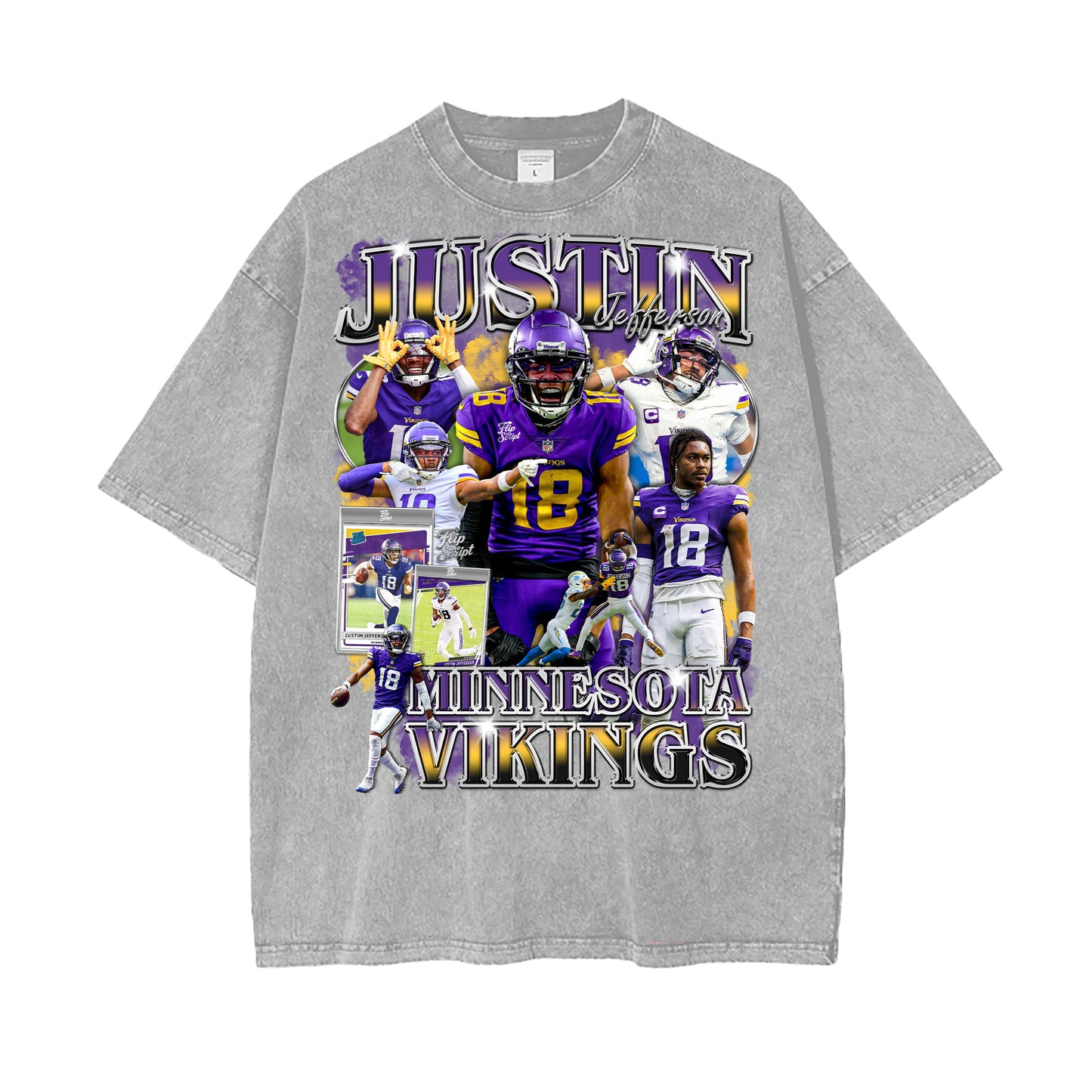 Justin Jefferson Vikings Vintage Graphic Tee