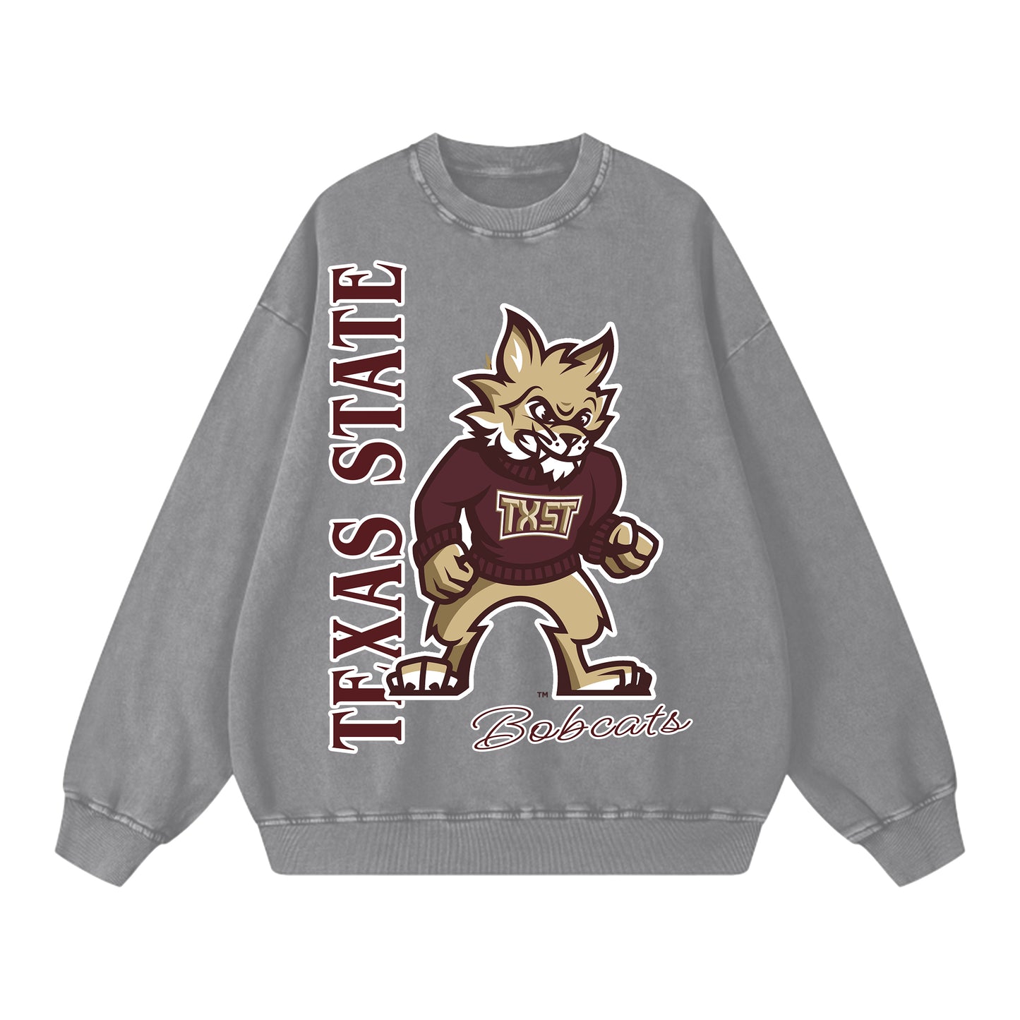 Vintage Oversized Texas State Crewneck Sweatshirt