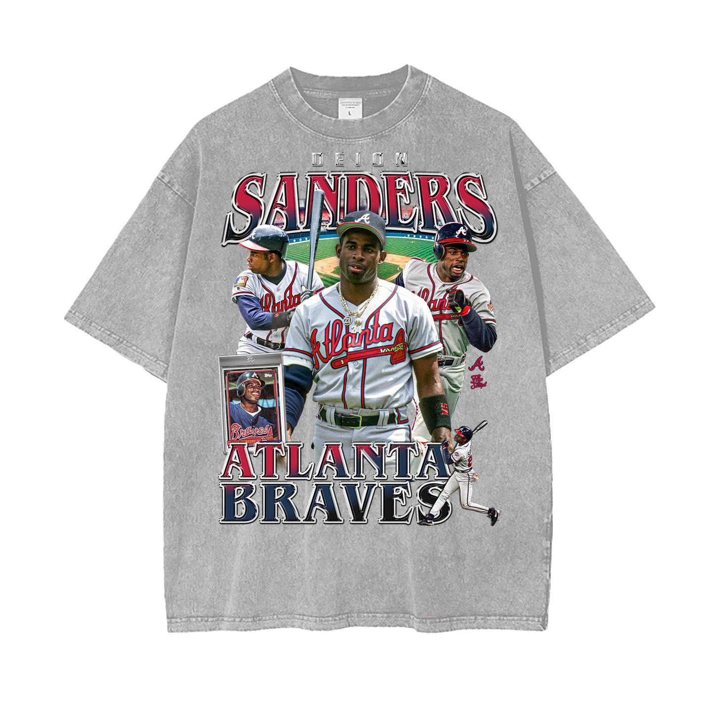 Deion Sanders Atlanta Braves Vintage Graphic Tee