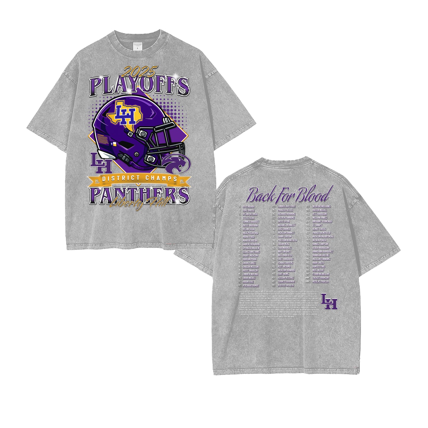 Liberty Hill Football Playoffs 2025 Vintage Graphic Tee