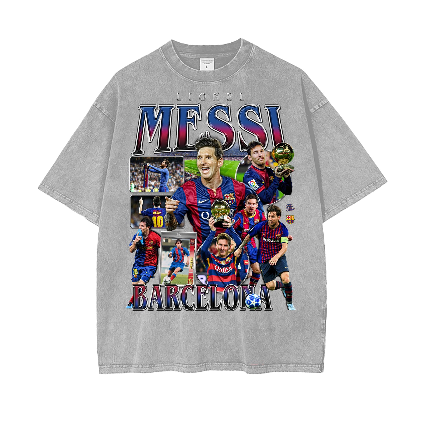Barcelona Lionel Messi Vintage Graphic Tee
