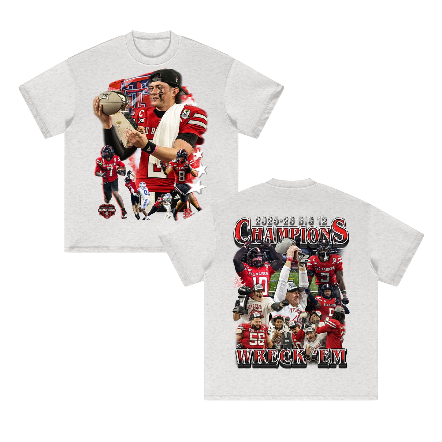 Texas Tech 2025-26 Big 12 Champ HEAVY Cotton Tee
