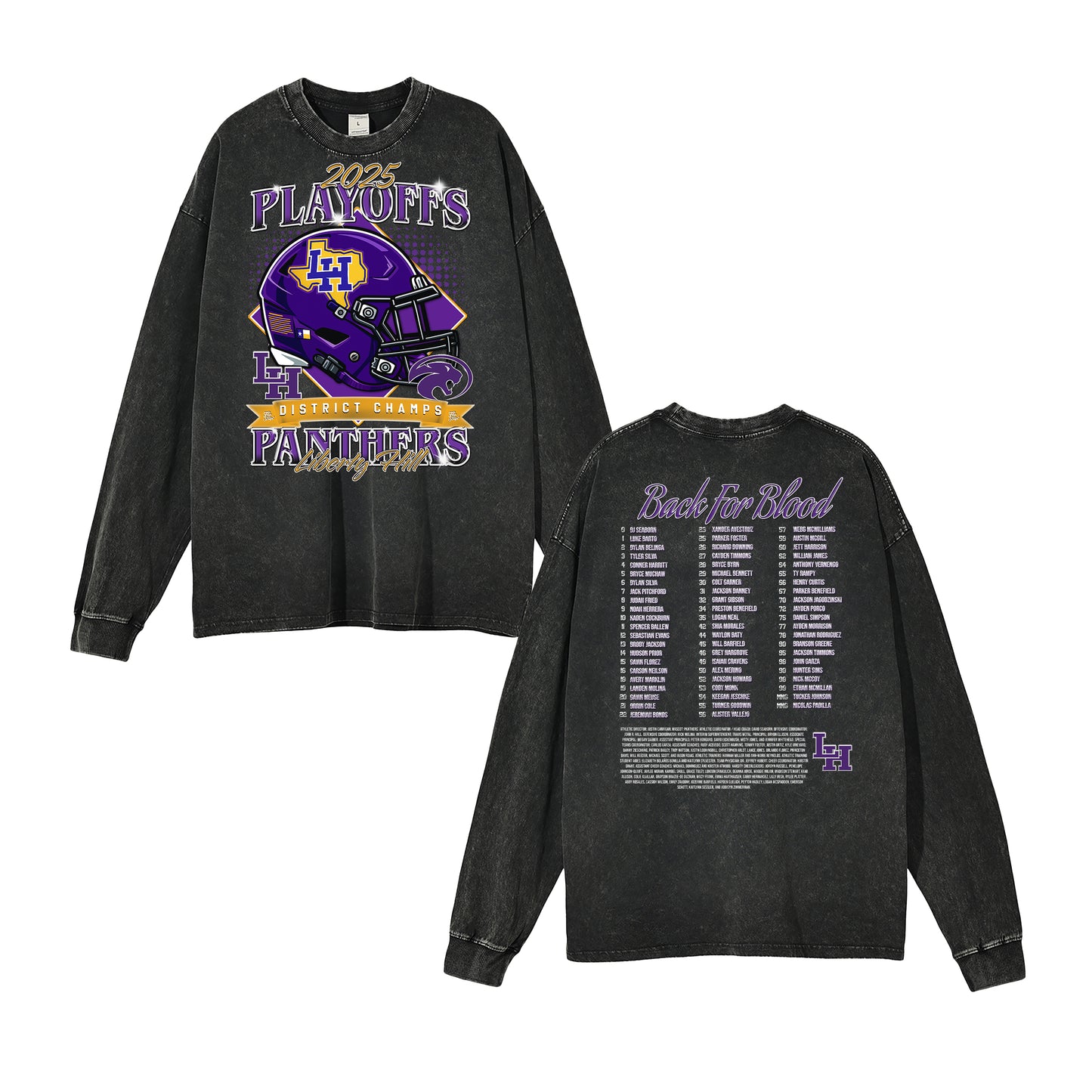 Liberty Hill Football Playoffs 2025 Vintage Long Sleeve