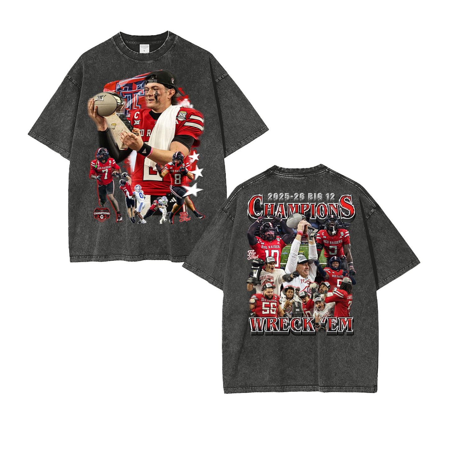 Texas Tech 2025-26 Big 12 Champs Vintage Graphic Tee