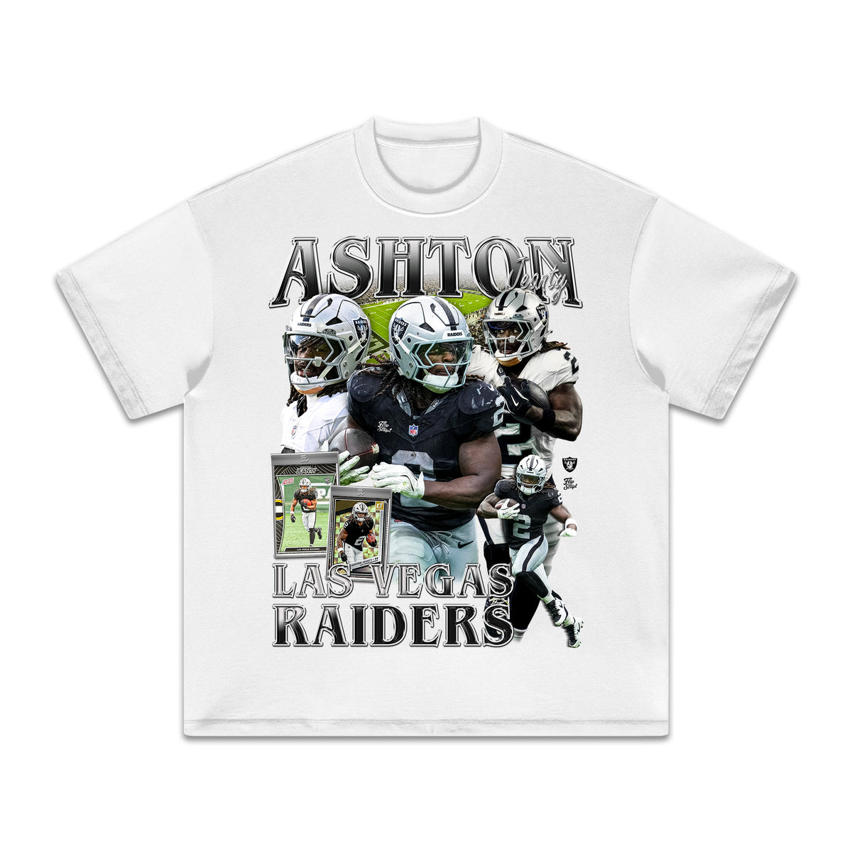 Raiders Ashton Jeanty HEAVY Cotton Tee in White