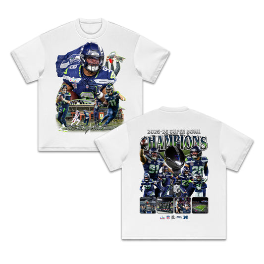 2025-26 Seahawks Super Bowl Champs HEAVY Cotton Tee