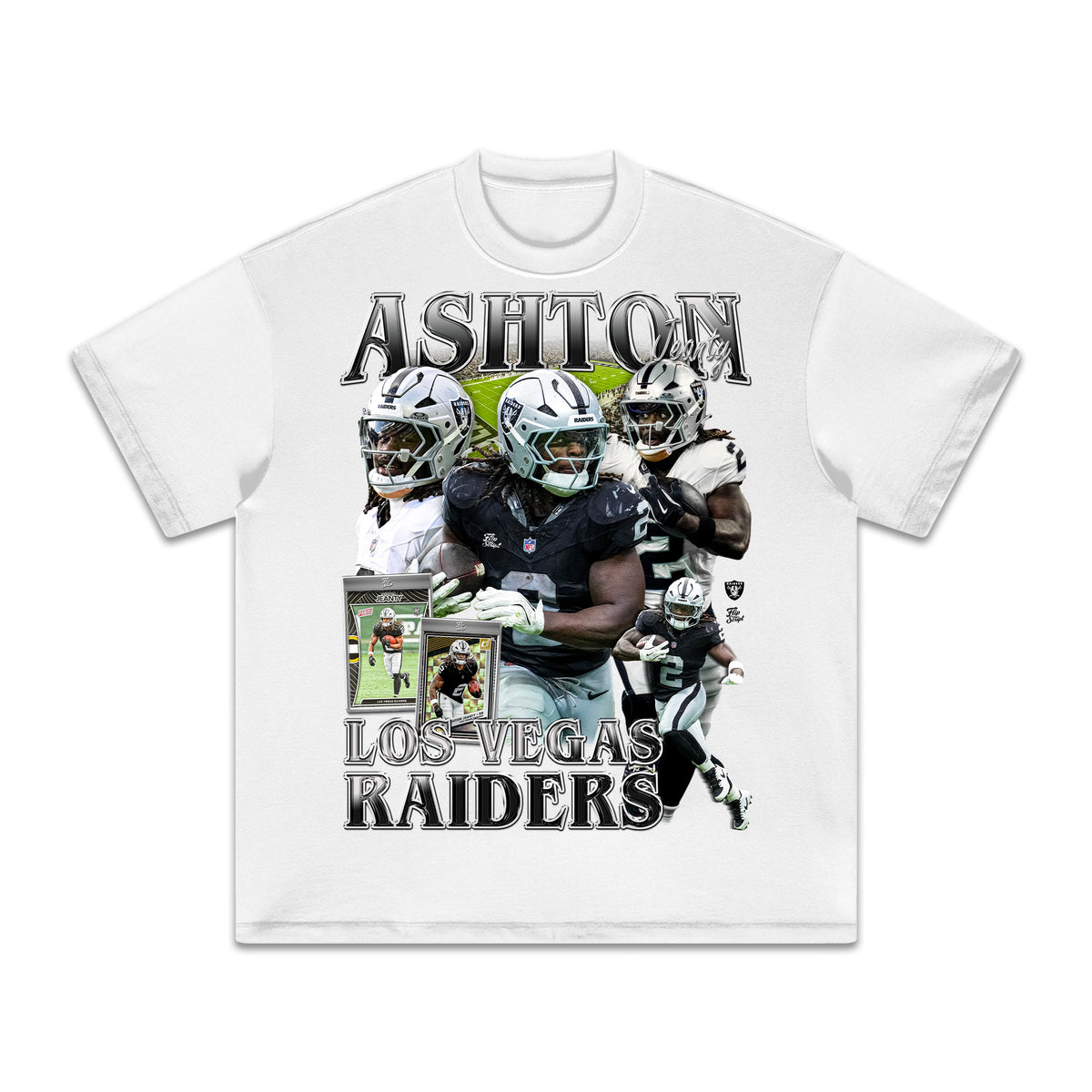 Raiders Ashton Jeanty HEAVY Cotton Tee — white